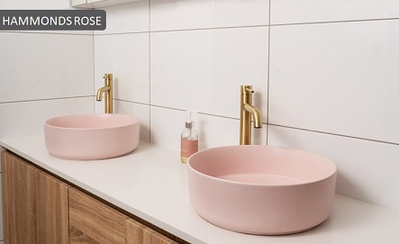 HAMMONDS ROSE MATT PINK BASIN 360MM x 115MM